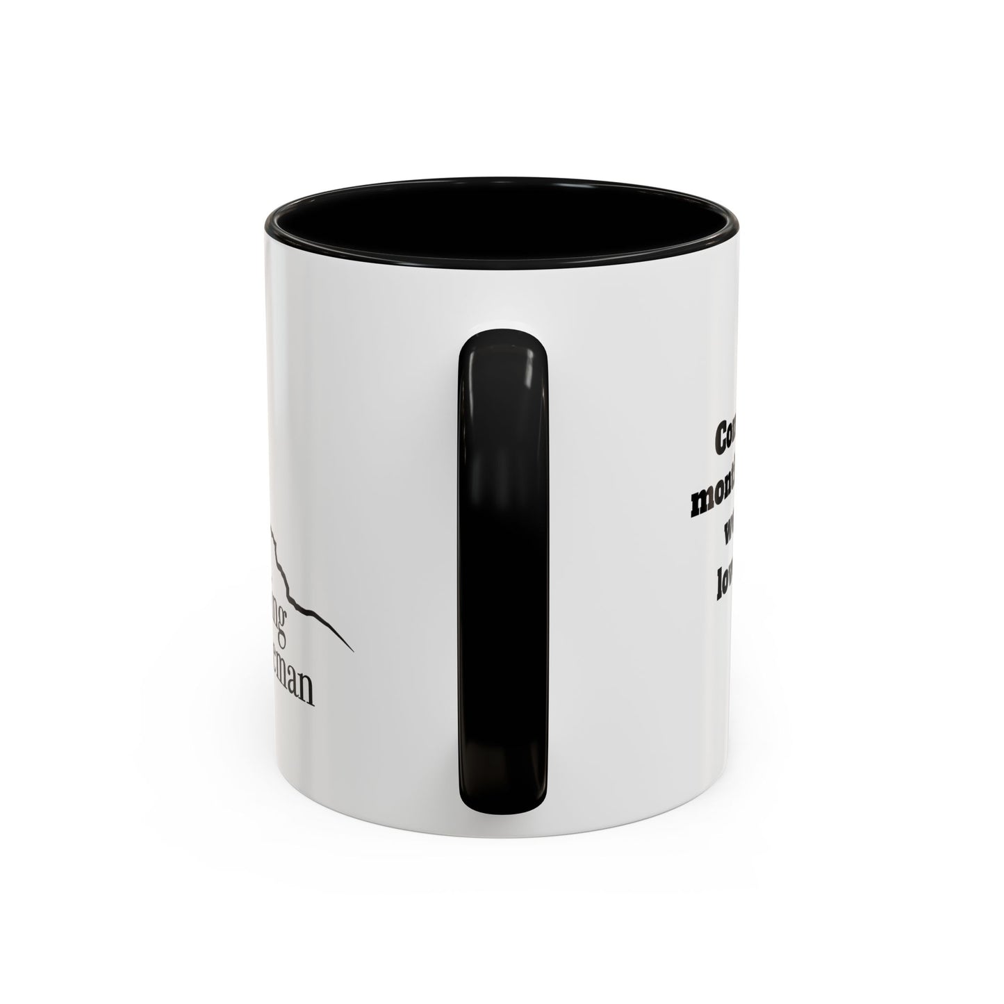 Travelling Yorkshireman Coffee Mug, Accent Mug for Tea Lovers, Unique Gift for Travelers, Personalized Drinkware, Black Handle Mug